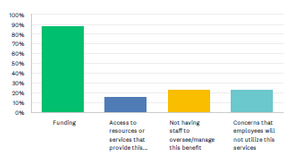 Reasons for not offering additional nontraditional benefits to staff